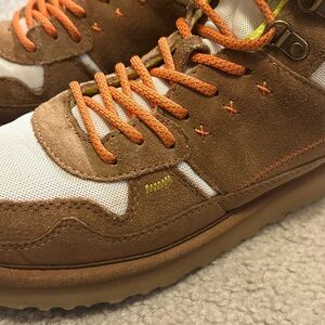 UGG Women Brown and White High-Top Sneakers